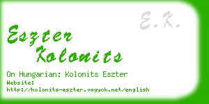 eszter kolonits business card